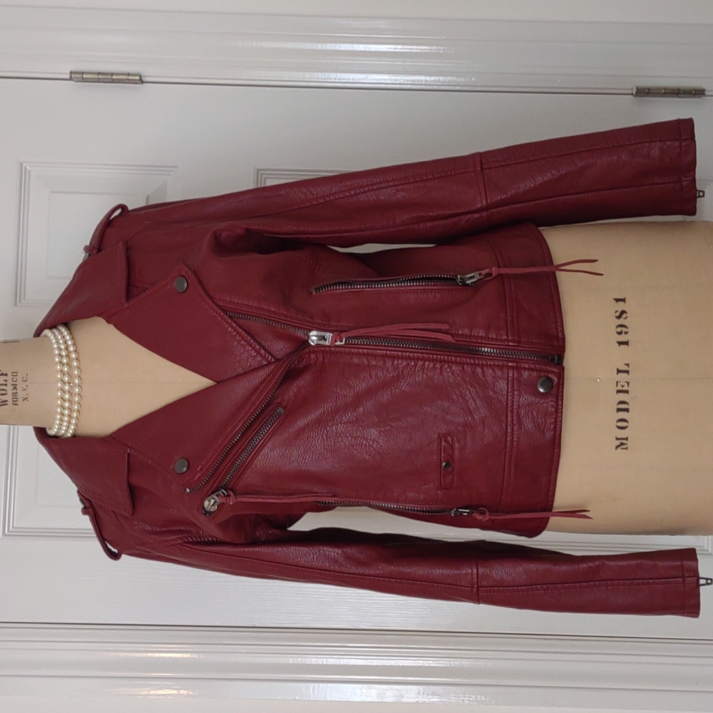 Blank NYC Vegan Leather Moto Jacket Sz. L - Picture 1 of 9